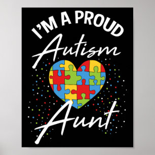 Poster Sensibilisation sur l'autisme Fière Tante Puzzle C