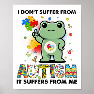 Poster Sensibilisation sur l'autisme Funny Frog Meme Auti