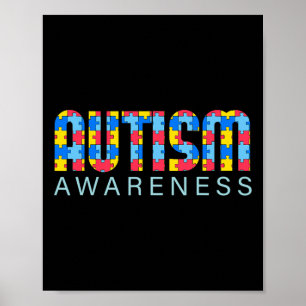 Poster Sensibilisation sur l'autisme Handicap Mois Soutie