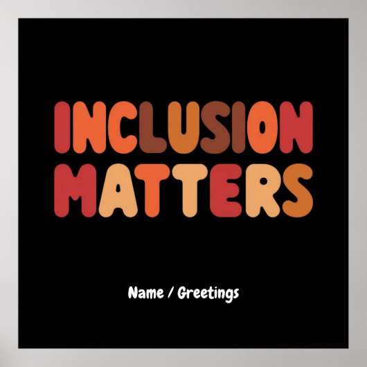 Poster Sensibilisation sur l'autisme Inclusion & Kindness (Devant)