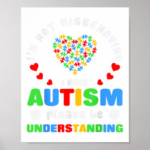 Poster Sensibilisation sur l'autisme Je Ne Me Comporte Pa