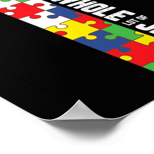 Poster Sensibilisation sur l'autisme Jésus Croix Puzzle C (Coin)