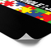 Poster Sensibilisation sur l'autisme Jésus Croix Puzzle C (Coin)