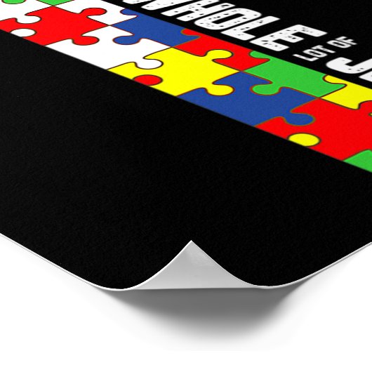 Poster Sensibilisation sur l'autisme Jésus Croix Puzzle C (Coin)