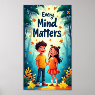 Poster sensibilisation sur l'autisme Kindness
