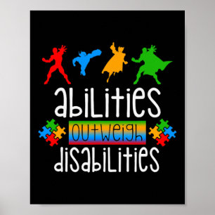 Poster Sensibilisation sur l'autisme Les capacités des ga
