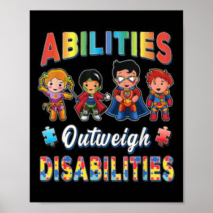 Poster Sensibilisation sur l'autisme Les capacités des ga