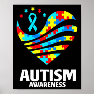 Poster Sensibilisation sur l'autisme mondiale Pièces Puzz
