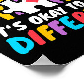 Poster Sensibilisation sur l'autisme Ok Pour Être Différe (Coin)