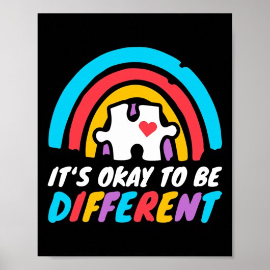 Poster Sensibilisation sur l'autisme Ok Pour Être Différe (Devant)