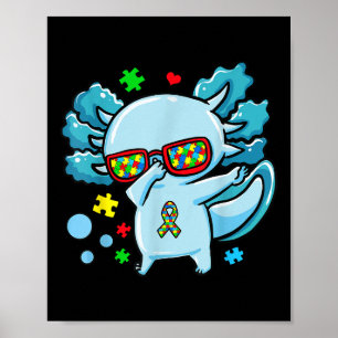 Poster Sensibilisation sur l'autisme Puzzle Ruban Avec Ax