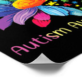 Poster Sensibilisation sur l'autisme Sunflower Accepter C (Coin)