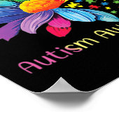 Poster Sensibilisation sur l'autisme Sunflower Accepter C (Coin)