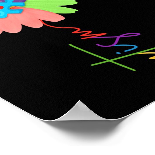 Poster Sensibilisation sur l'autisme Sunflower Puzzle Piè (Coin)