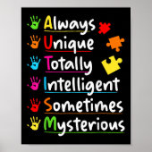 Poster Sensibilisation sur l'autisme toujours unique tota (Devant)