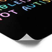 Poster Sensibilisation sur l'autisme Traite Ableisme Pas  (Coin)