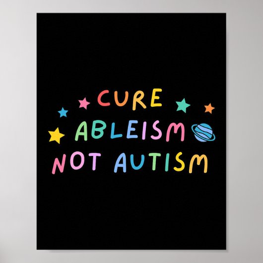 Poster Sensibilisation sur l'autisme Traite Ableisme Pas (Devant)