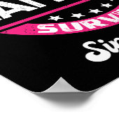 Poster Sensibilisation Survivant du cancer du sein depuis (Coin)