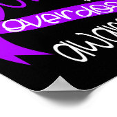 Poster Sensibilisation Toxicomanie au ruban pourpre 2 (Coin)