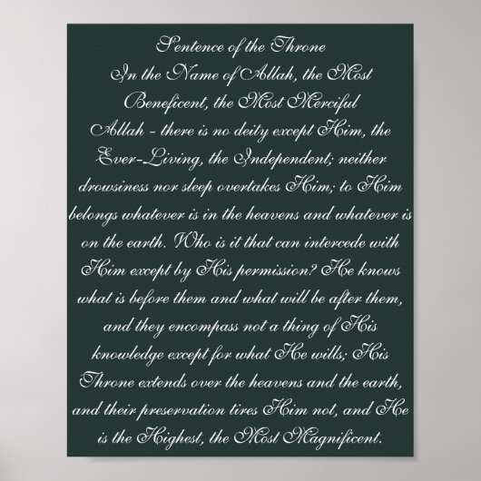 Poster Sentence du Trône (Devant)