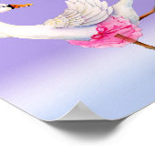 Poster Sentez la musique danse ballet swan pépinière art (Coin)