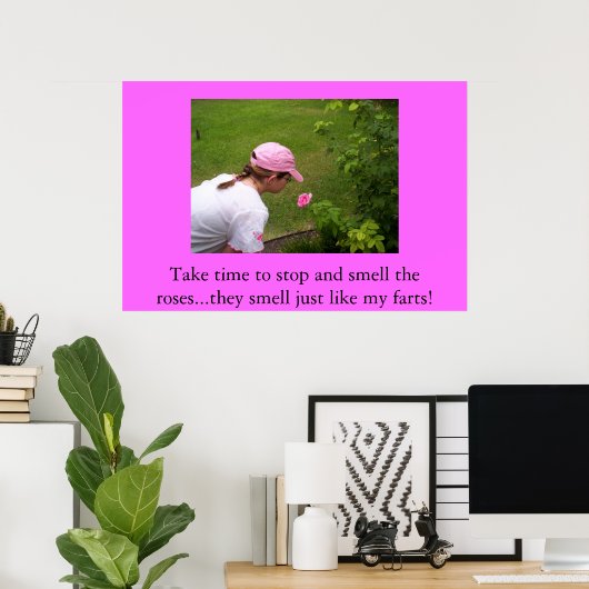 Poster Sentez les roses (Bureau à domicile)