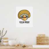 Poster Sentez Mushy Funny Champhroom Food Pun (Cuisine)