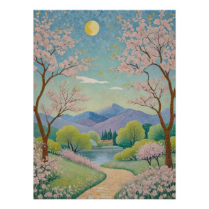 Poster Sentier céleste de printemps