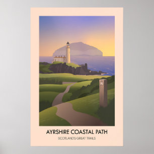 Poster Sentier côtier de l'Ayrshire parmi les Grandes Tra
