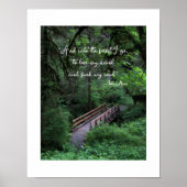 Poster Sentier dans la forêt Citation John Muir (Devant)