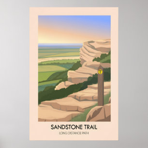 Poster Sentier de grès Randonnée sur longue distance Voya