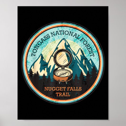 Poster sentier de Nugget falls en alaska (Devant)