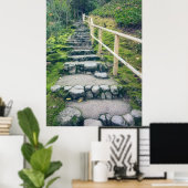 Poster Sentier de pierre dans une forêt luxuriante (Bureau à domicile)