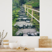 Poster Sentier de pierre dans une forêt luxuriante (Cuisine)