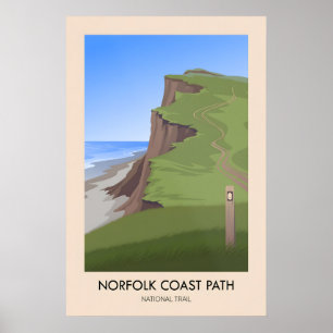 Poster Sentier national de la côte de Norfolk Voyage mode