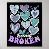 Poster Sentiment brisé, Coeur de prévention du suicide, s (Devant)