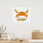 Poster Sentiment de crabe, crabe orange (Cuisine)