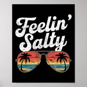 Poster Sentiment Drôle Salé Vintage Plage Vacances d'Été