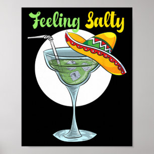 Poster Sentiment Salé Amusant Margarita Boire la Corne Me