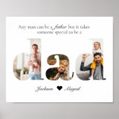 Poster Sentimental Papa Photo Collage, Cadeau Unique Pour (Devant)