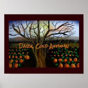 Poster Sentiments froids Brown foncés Peinture acrylique