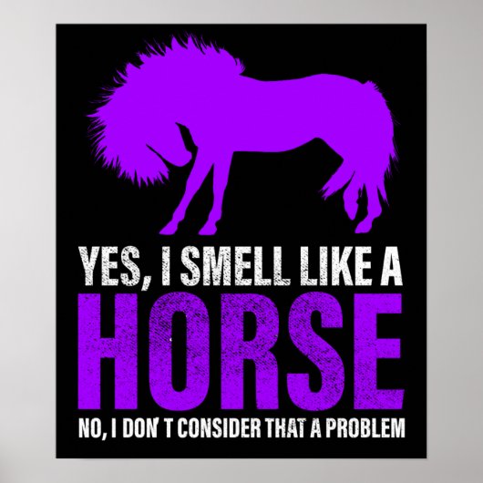 Poster Sentir comme un cheval n'est pas un problème (Devant)