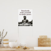 Poster S'entraîner résolument - Bouddha (Cuisine)