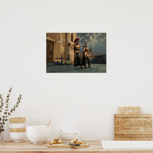 Poster Sentries spartiates (Cuisine)