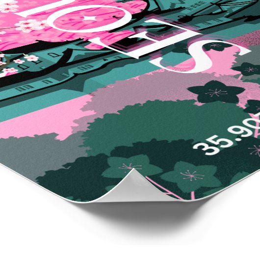 Poster Séoul Corée du Sud (Coin)