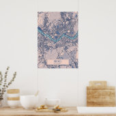 Poster Séoul - Corée du Sud Breezy City Map (Cuisine)