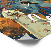 Poster Séoul Corée du Sud Illustration de voyage Art Vint (Coin)