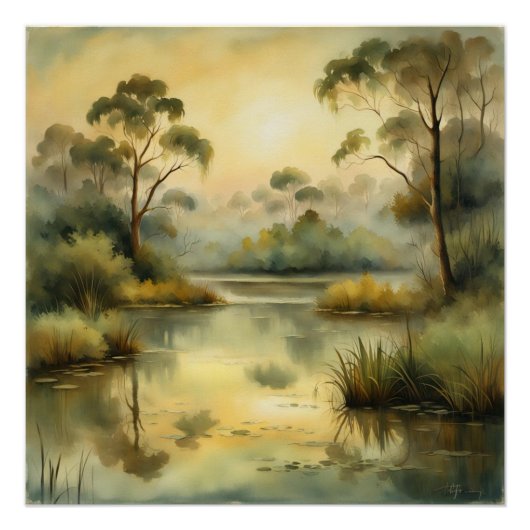 Poster sephia landscape (Devant)