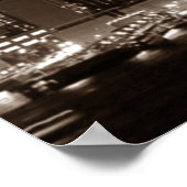 Poster Sepia Brown New York City Night Artwork (Coin)