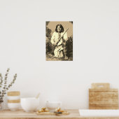 Poster Sepia Chef Geronimo Pop Art (Cuisine)